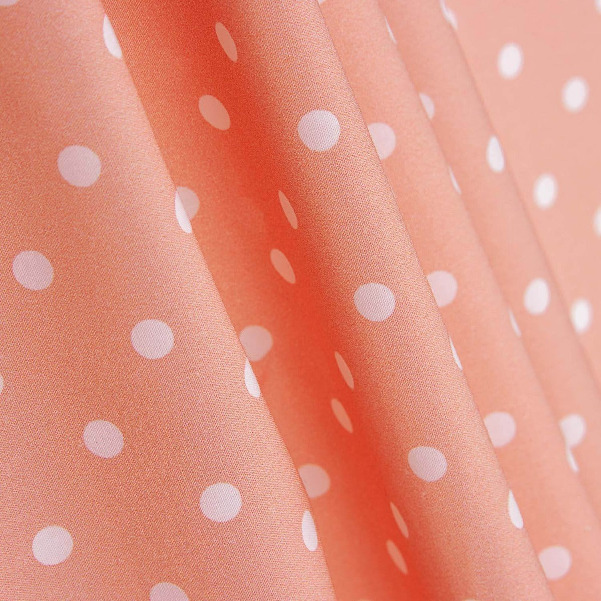 Poplin Flamenca Polka Dots 7mm Pink/White - Ribes y Casals