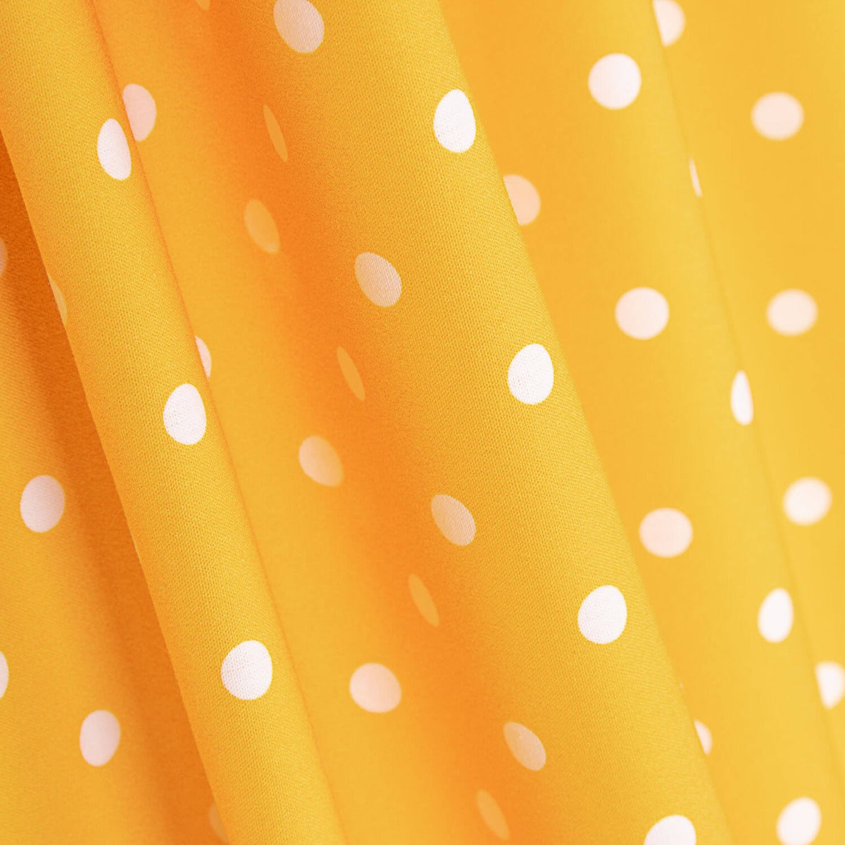 Poplin Flamenca Polka Dots 7mm Yellow/White - Ribes y Casals
