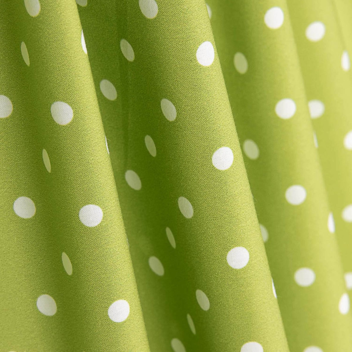 Poplin Flamenca Polka Dots 7mm Lime/White - Ribes y Casals