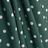 Poplin Flamenca Polka Dots 7mm Dark Green/White - Ribes y Casals