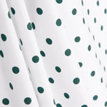 Poplin Flamenca Polka Dots 7mm White/Dark Green - Ribes y Casals