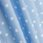 Poplin Flamenca Polka Dots 7mm Light Blue/White - Ribes y Casals