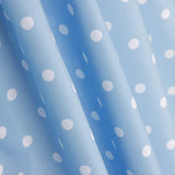 Poplin Flamenca Polka Dots 7mm Light Blue/White - Ribes y Casals