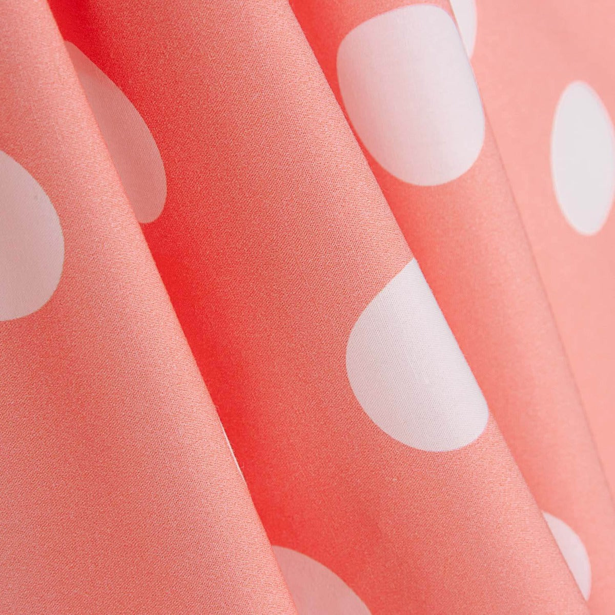 Poplin Flamenca Polka Dots 3cm Pink/White - Ribes y Casals