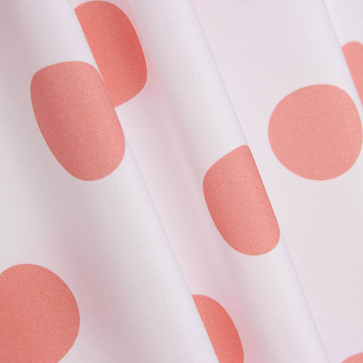 Poplin Flamenca Polka Dots 3cm White/Pink - Ribes y Casals