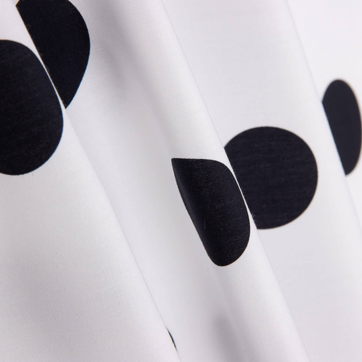 Poplin Flamenca Polka Dots 3cm White/Black - Ribes y Casals