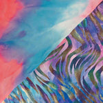 Holographic Zebra Print Lycra Velour Fabric Lilac Tones - Ribes y Casals