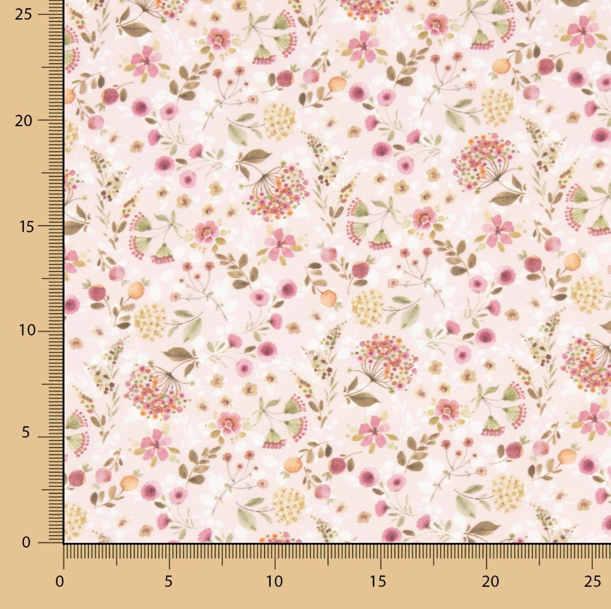 Red “Dream Flowers” Cotton Viyella - Ribes y Casals