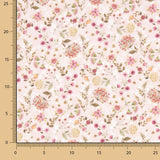 Red “Dream Flowers” Cotton Viyella - Ribes y Casals