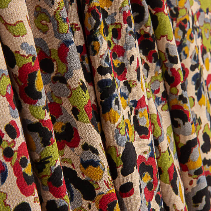 Multicoloured Artistic Animal Print Viscose Knit - Ribes y Casals