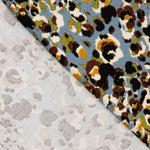 Blue Abstract Animal Print Viscose Knit Fabric - Ribes y Casals