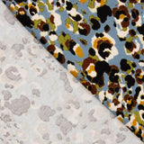 Blue Abstract Animal Print Viscose Knit Fabric - Ribes y Casals