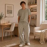 Olive Green Melange Viscose Knit - Ribes y Casals