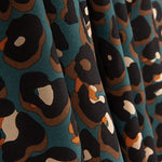 Leopard-print viscose, petrol blue - Ribes y Casals