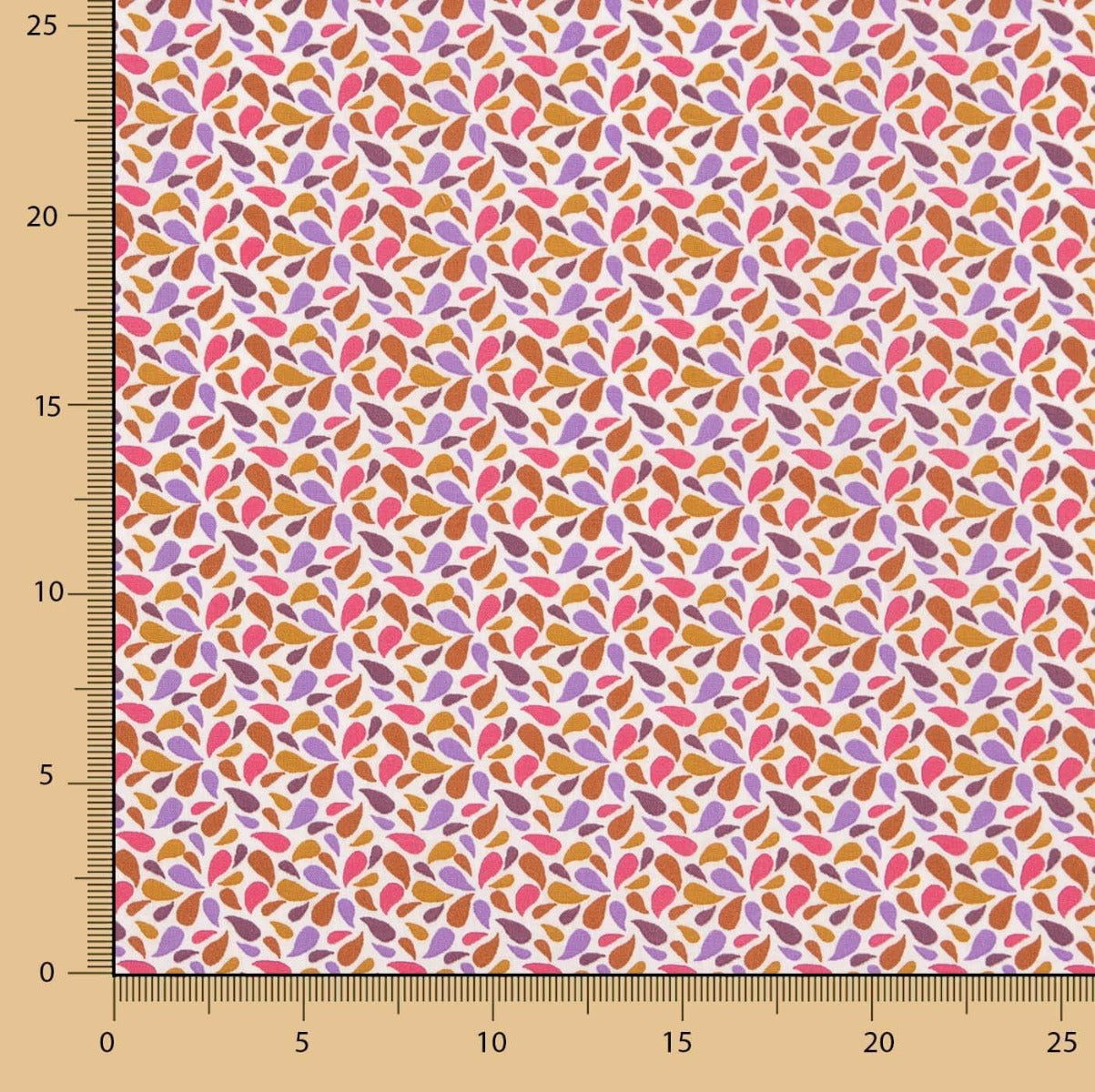 Percale Cotton Petals Caramel - Ribes y Casals