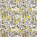 Cotton Poplin Printed Oil Bottles - Ribes y Casals