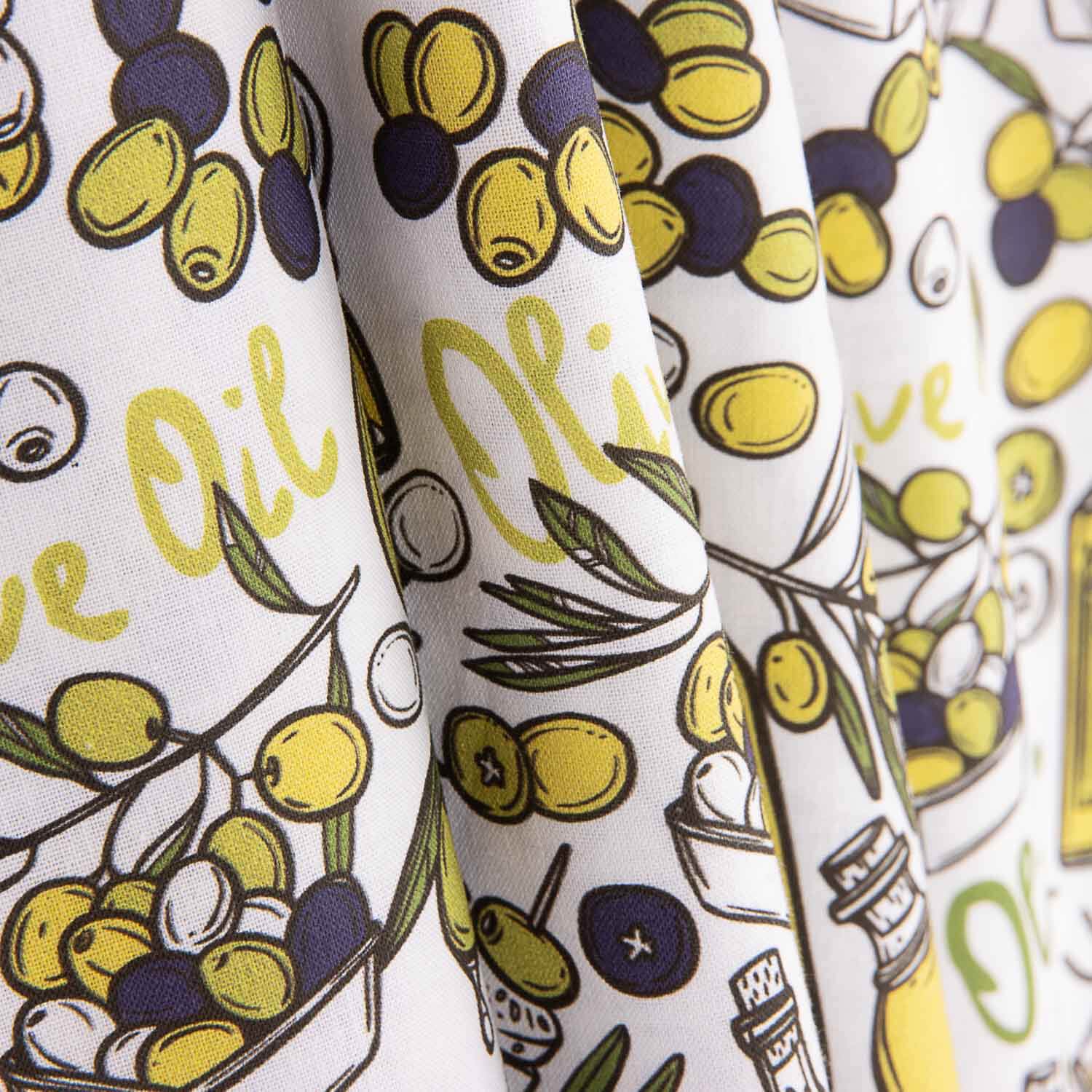 Cotton Poplin Printed Oil Bottles - Ribes y Casals