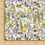 Cotton Poplin Printed Oil Bottles - Ribes y Casals