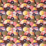 Cotton Poplin with Japanese Golden Fan Print - Ribes y Casals