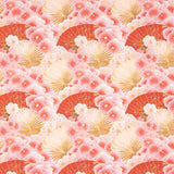 Cotton Poplin with Pink Floral Fan Print - Ribes y Casals