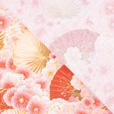 Cotton Poplin with Pink Floral Fan Print - Ribes y Casals