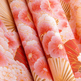 Cotton Poplin with Pink Floral Fan Print - Ribes y Casals