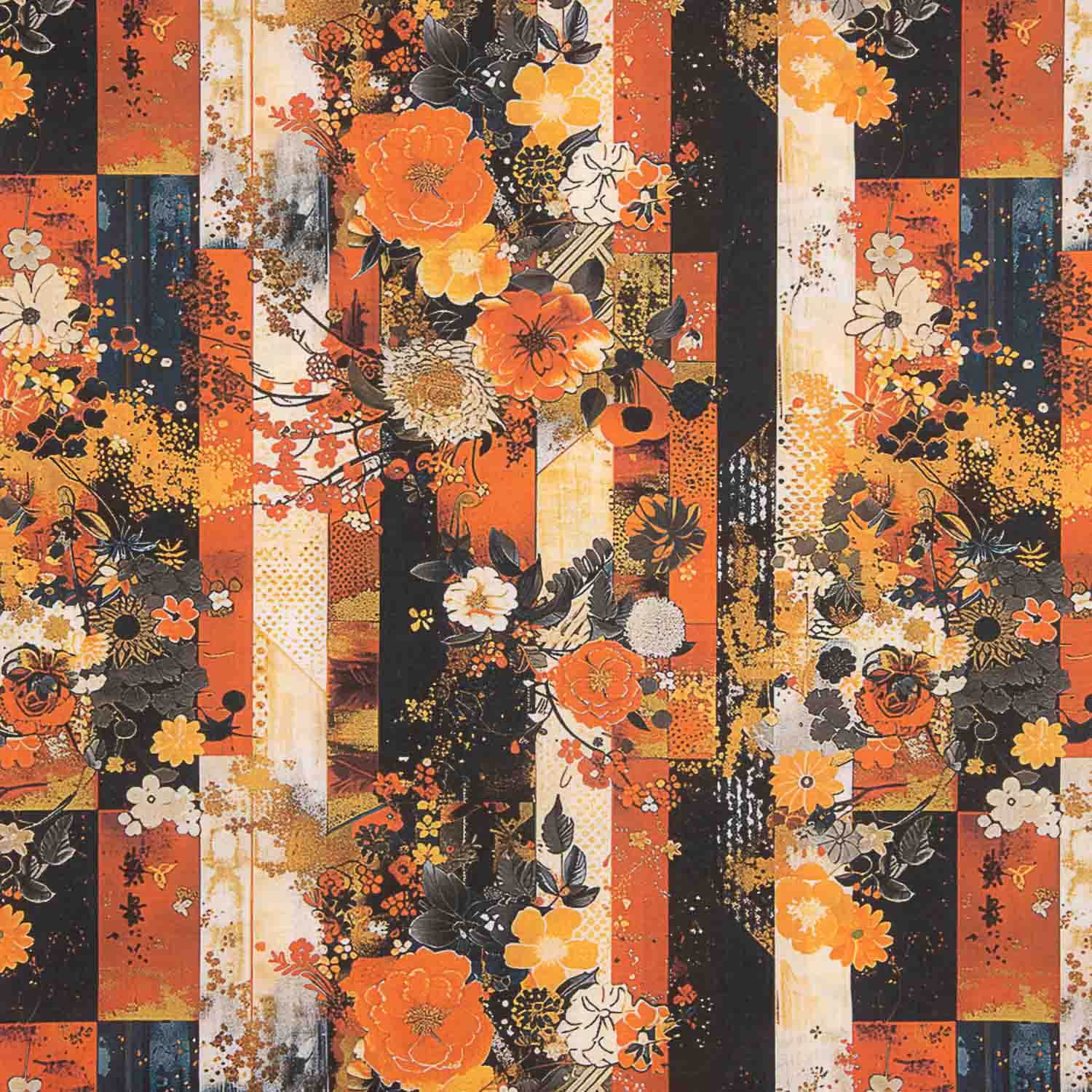 Japanese Floral Cotton Poplin - Ribes y Casals