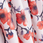 Coral Sakura Branches Cotton Poplin - Ribes y Casals