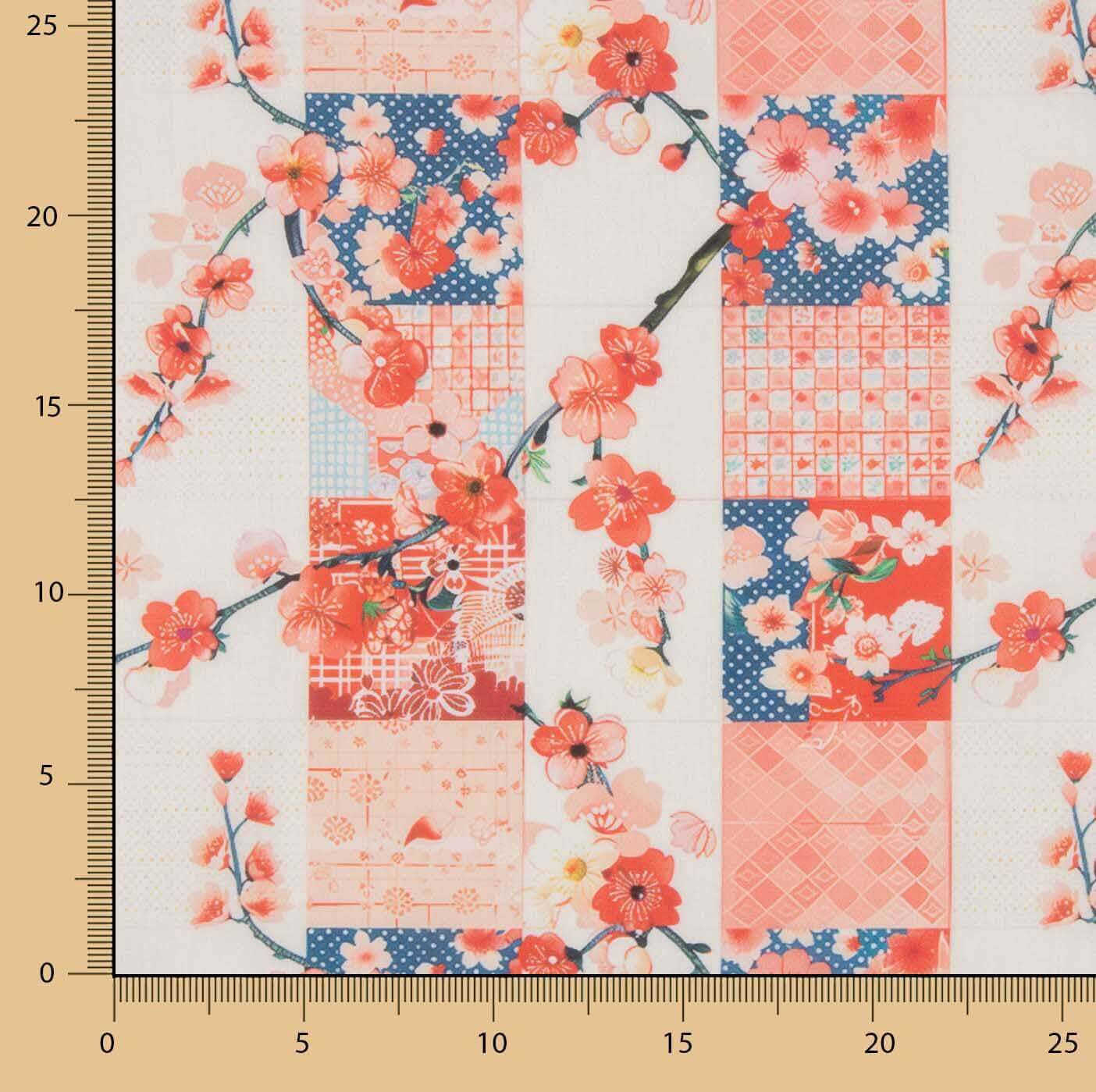 Sakura Print Cotton Poplin - Ribes y Casals