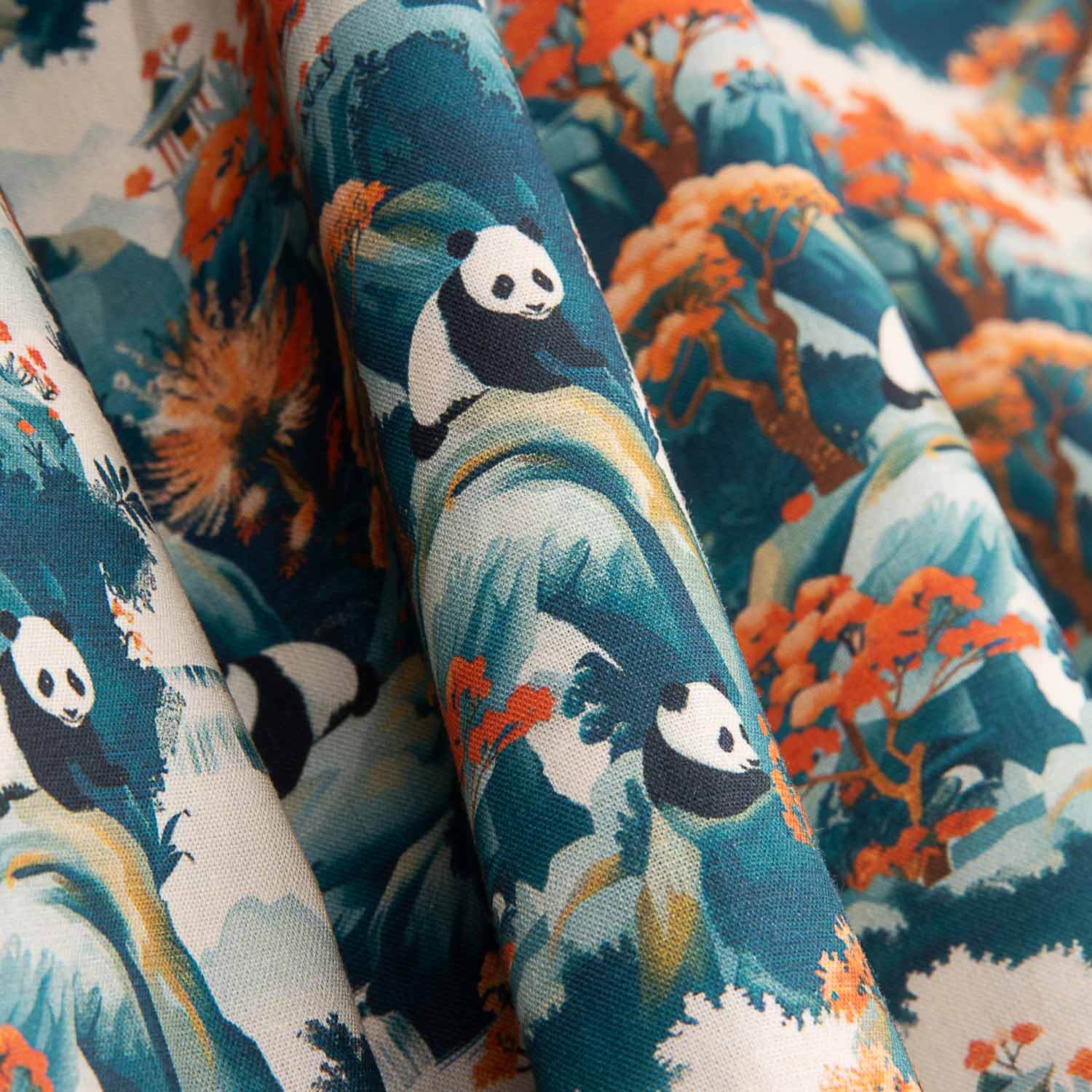 Panda Print Cotton Poplin - Ribes y Casals