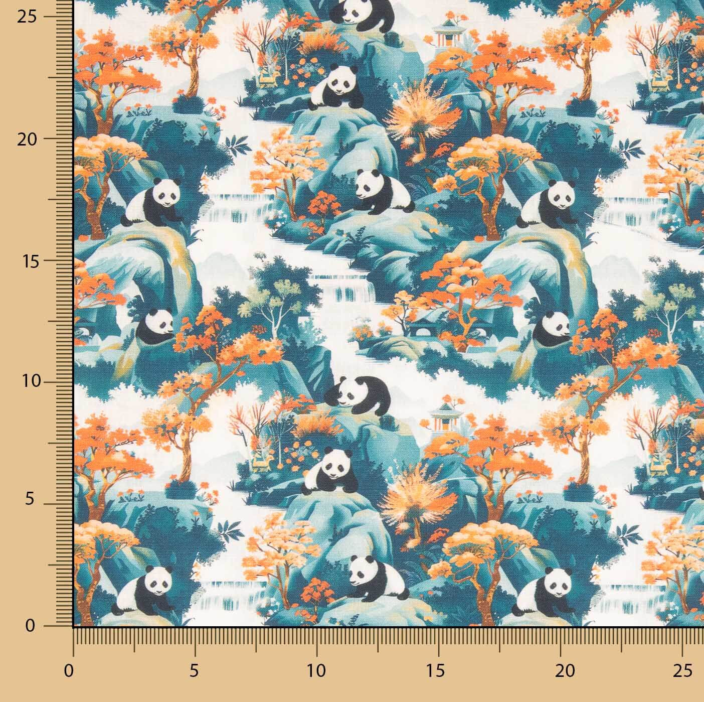 Panda Print Cotton Poplin - Ribes y Casals