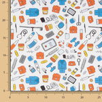 Printed Cotton Poplin Medical Utensils - Ribes y Casals