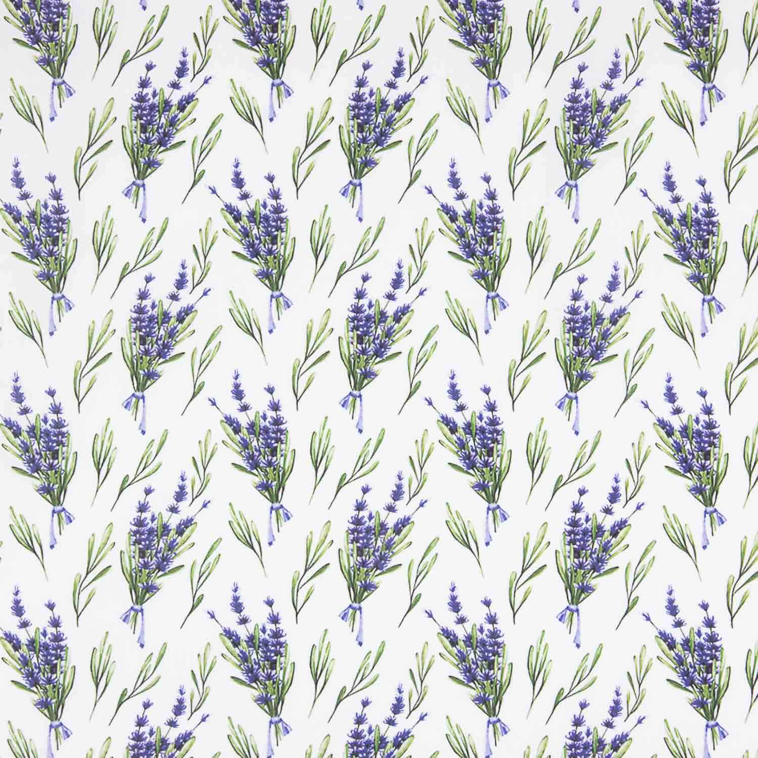 Lavender Floral Print Cotton Poplin - Ribes y Casals