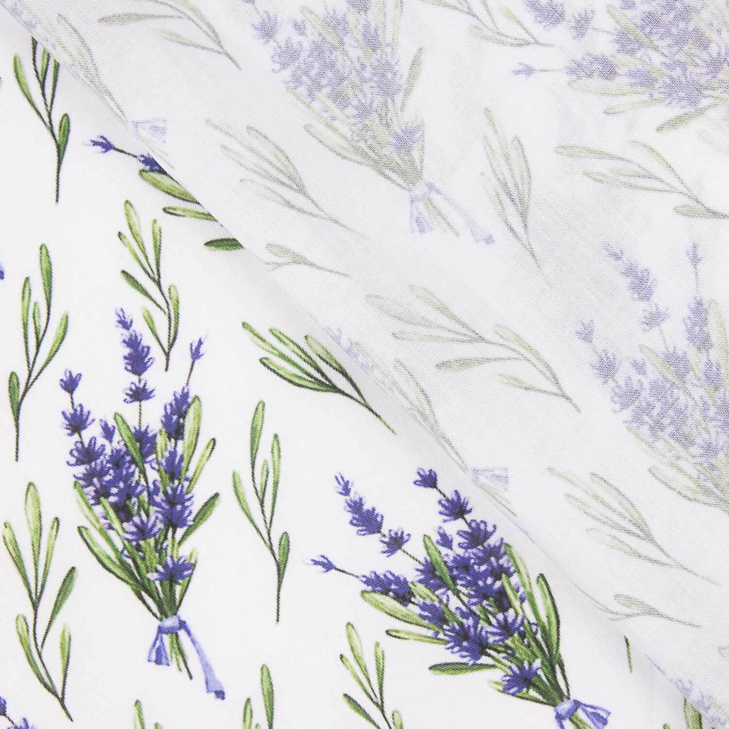 Lavender Floral Print Cotton Poplin - Ribes y Casals