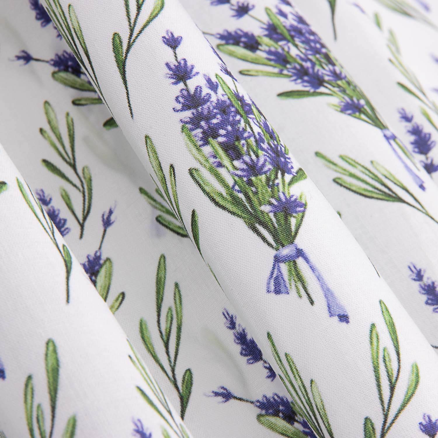 Lavender Floral Print Cotton Poplin - Ribes y Casals