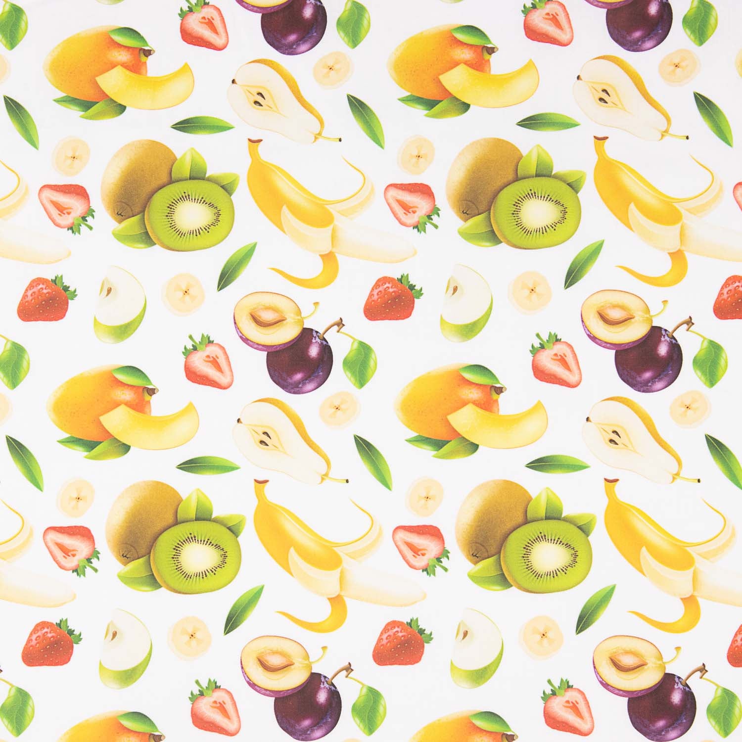 Tropical Fruit Print Cotton Poplin - Ribes y Casals