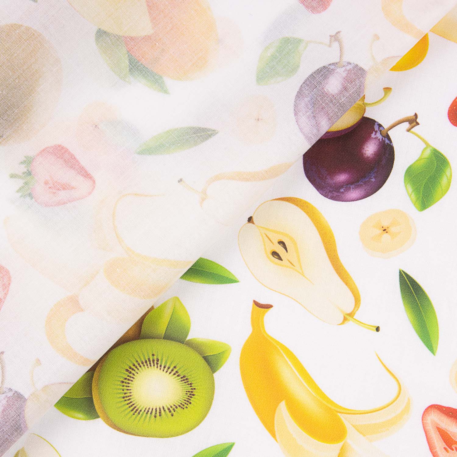 Tropical Fruit Print Cotton Poplin - Ribes y Casals