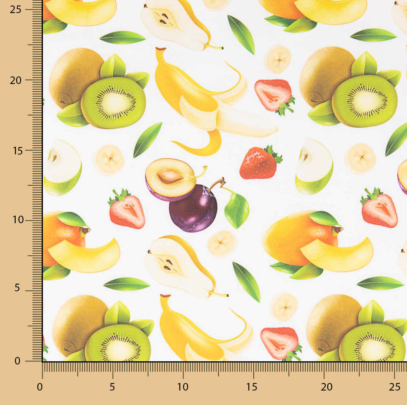 Tropical Fruit Print Cotton Poplin - Ribes y Casals