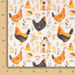 Printed Cotton Poplin Chickens - Ribes y Casals