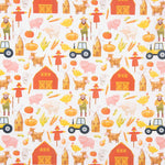 Children's Farm Print Cotton Poplin - Ribes y Casals