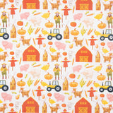 Children's Farm Print Cotton Poplin - Ribes y Casals