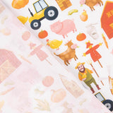 Children's Farm Print Cotton Poplin - Ribes y Casals