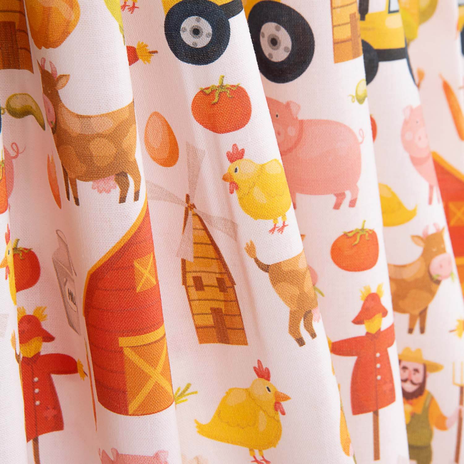 Children's Farm Print Cotton Poplin - Ribes y Casals