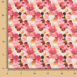 Pink Watercolour Floral Print Cotton Poplin - Ribes y Casals