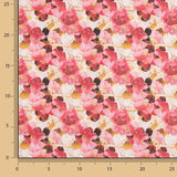 Pink Watercolour Floral Print Cotton Poplin - Ribes y Casals