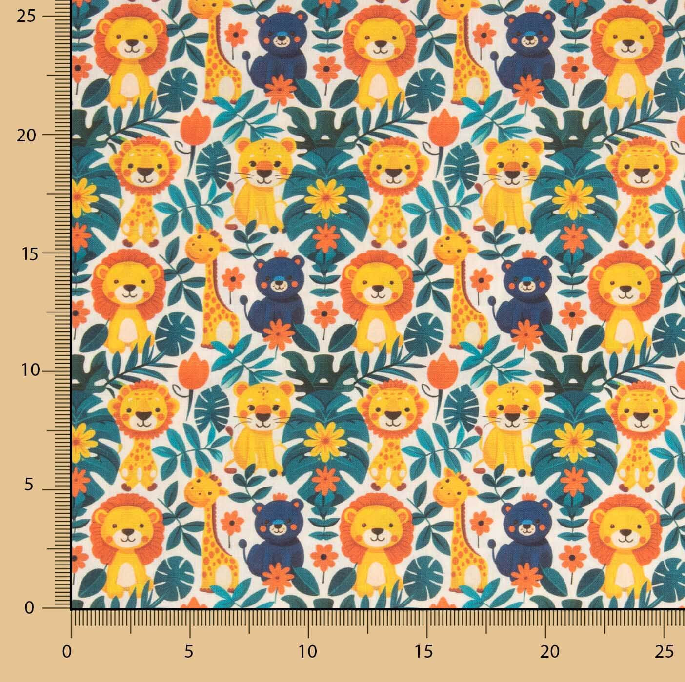 Children’s Safari Print Cotton Poplin - Ribes y Casals