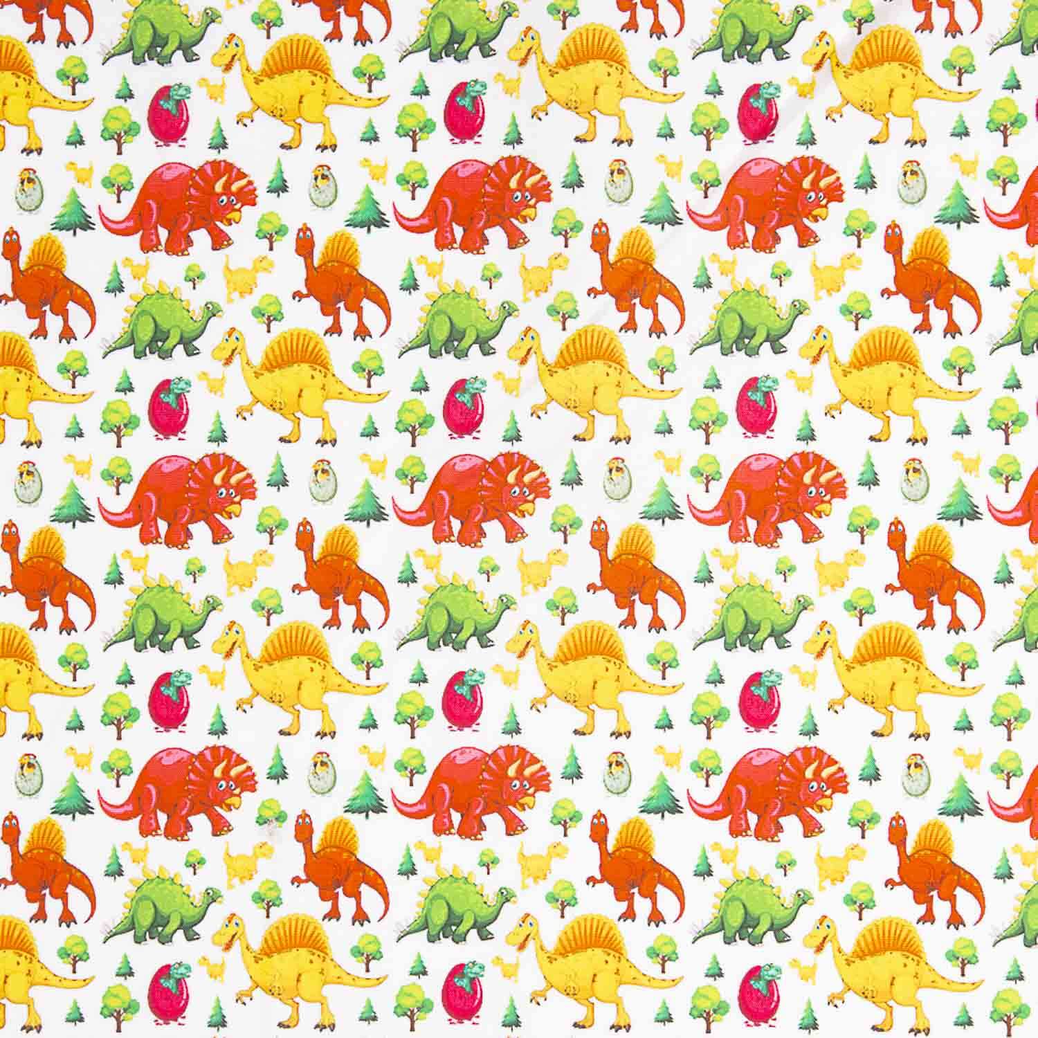 Children’s Dinosaur Print Cotton Poplin - Ribes y Casals