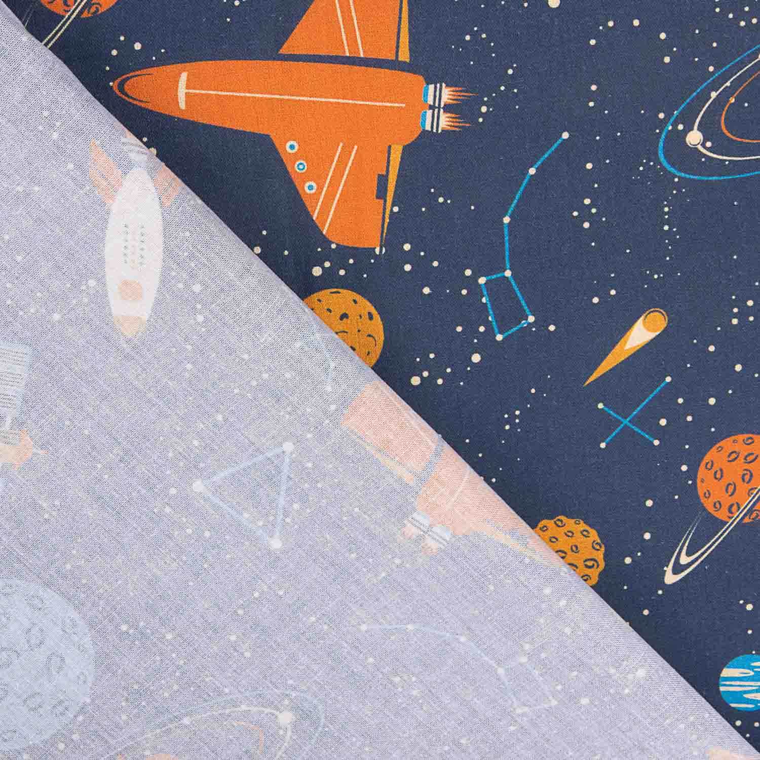Children’s Space Print Cotton Poplin - Ribes y Casals