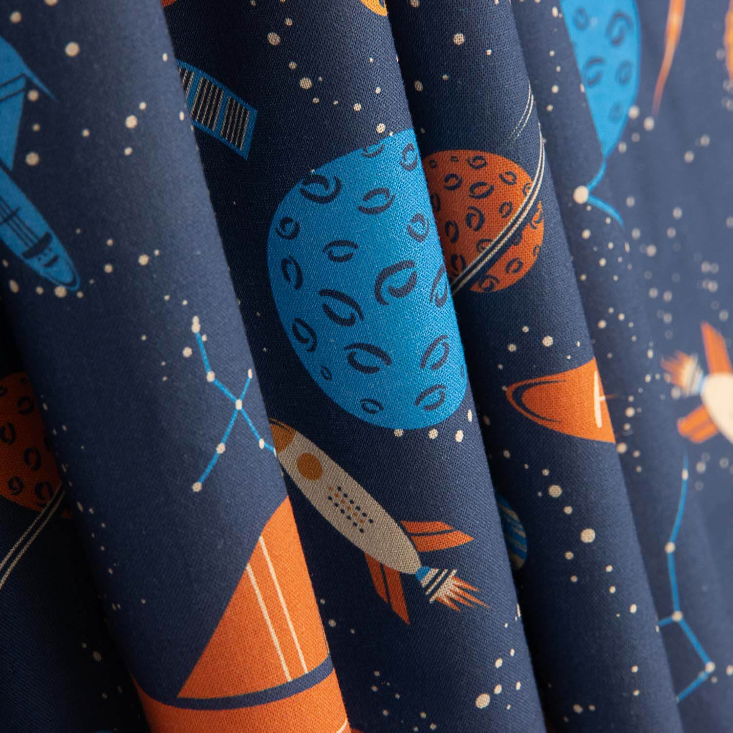 Children’s Space Print Cotton Poplin - Ribes y Casals