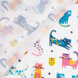 Multicolour Cat Print Cotton Poplin  - Ribes y Casals